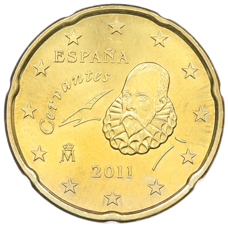 20 евроцентов 2011 года Испания — Фото №1