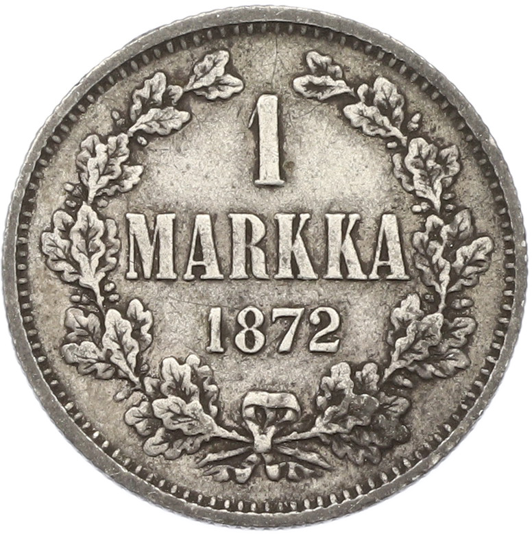 1 марка 1872 года Русская Финляндия — Фото №1