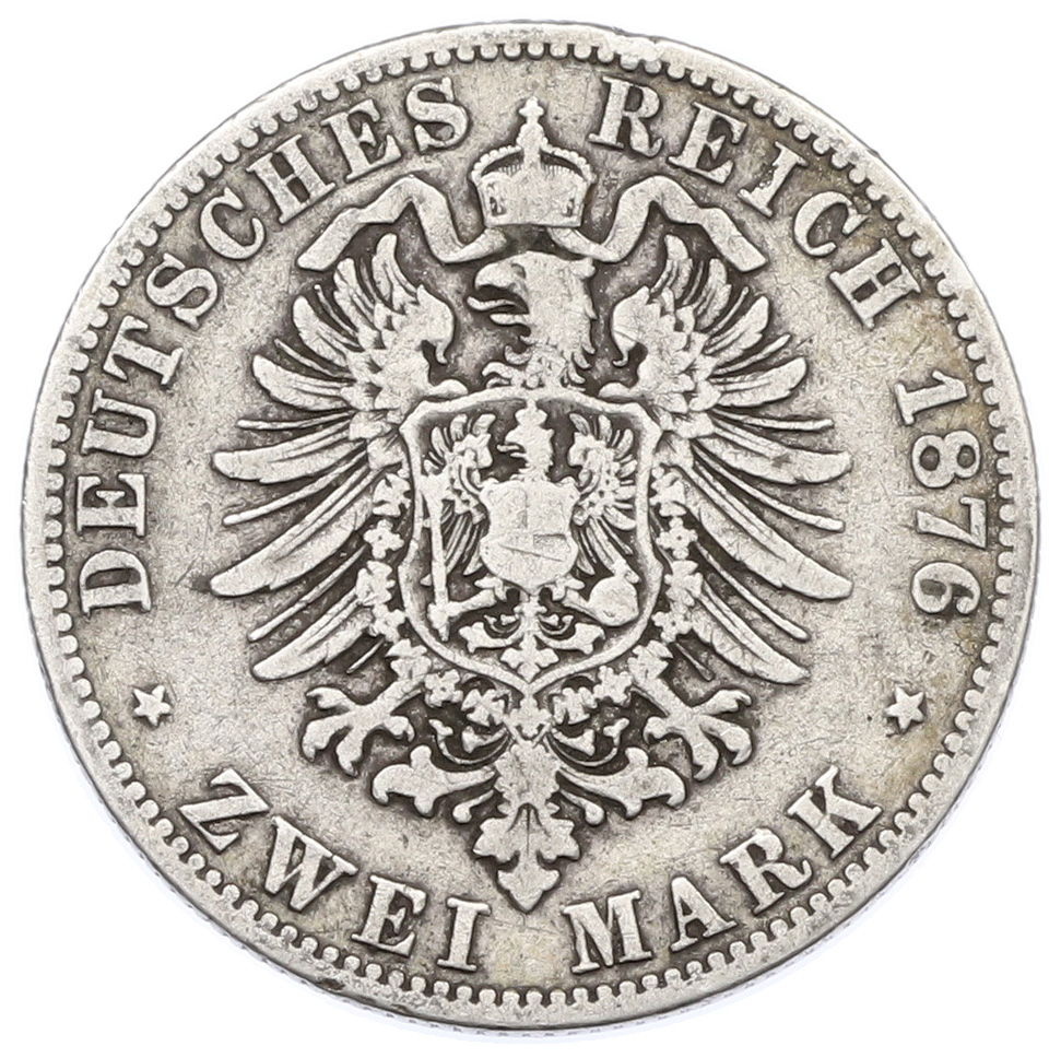 2 марки 1876 года A Германия (Пруссия) — Фото №2