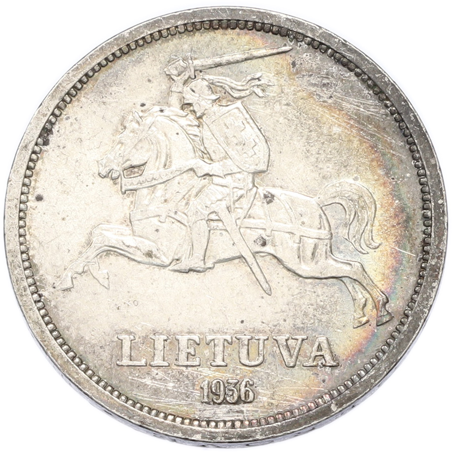 5 лит 1936 года Литва — Фото №2