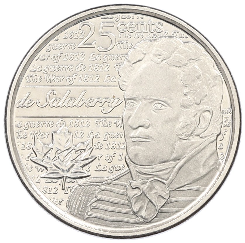 25 центов 2013 года Канада «Война 1812 года — Шарль де Салаберри» — Фото №1