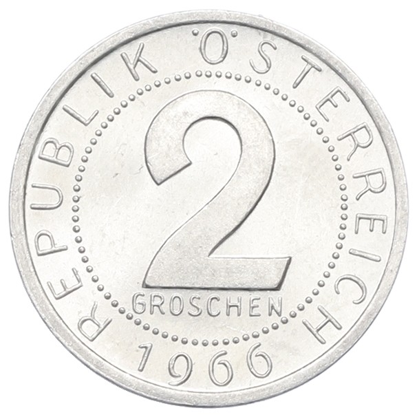 2 гроша 1966 года Австрия — Фото №1