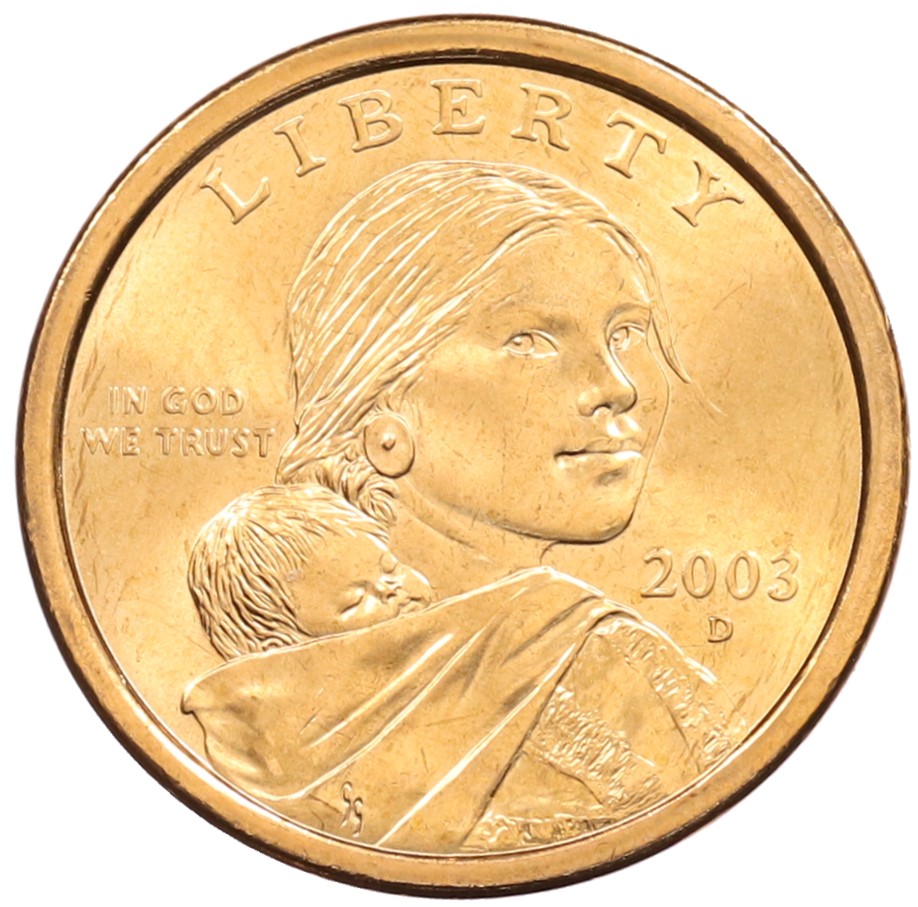 1 доллар 2003 года D США Сакагавея «Парящий орел» — Фото №1