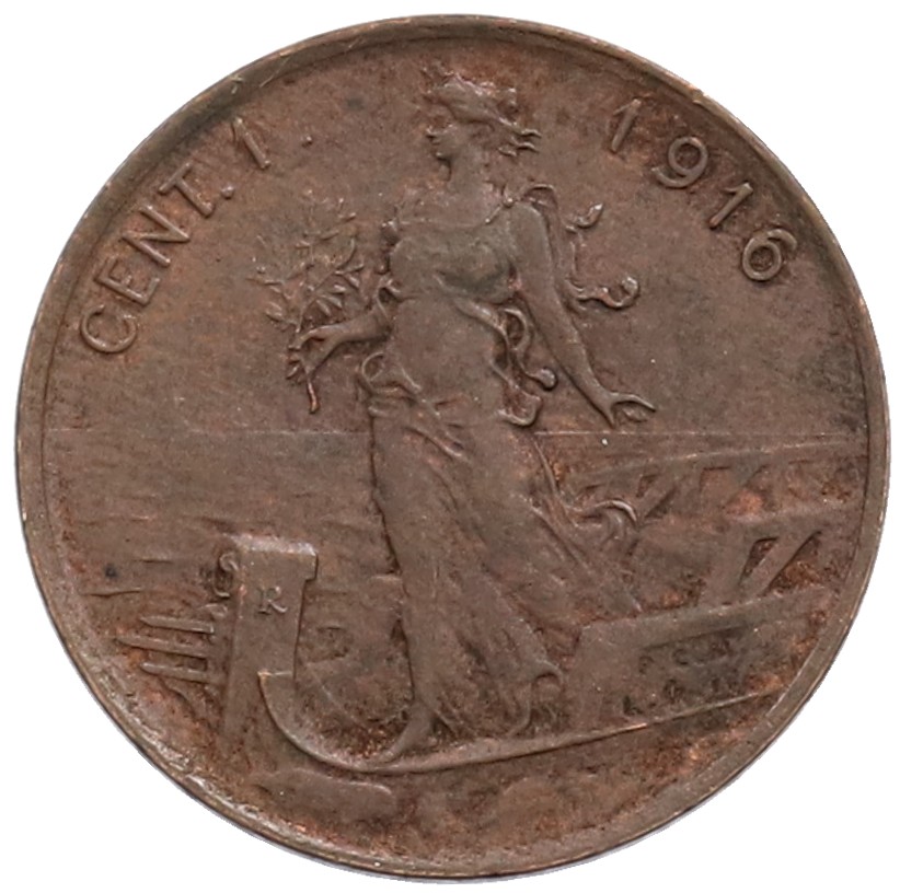 1 чентезимо 1916 года Италия — Фото №1
