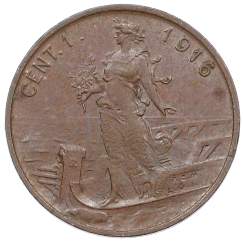1 чентезимо 1916 года Италия — Фото №1