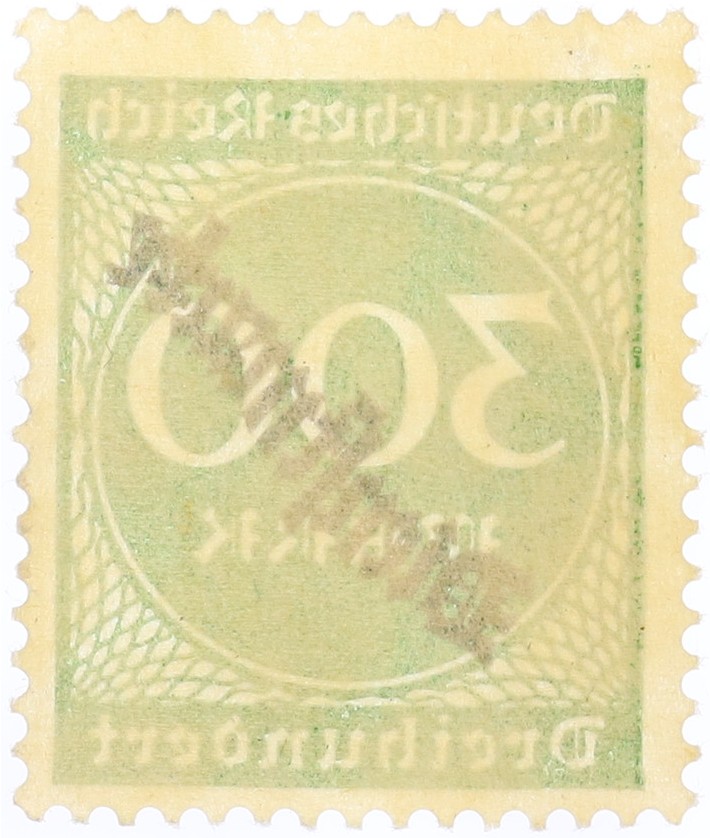 Почтовая марка 300 марок 1923 года Германия — Фото №2