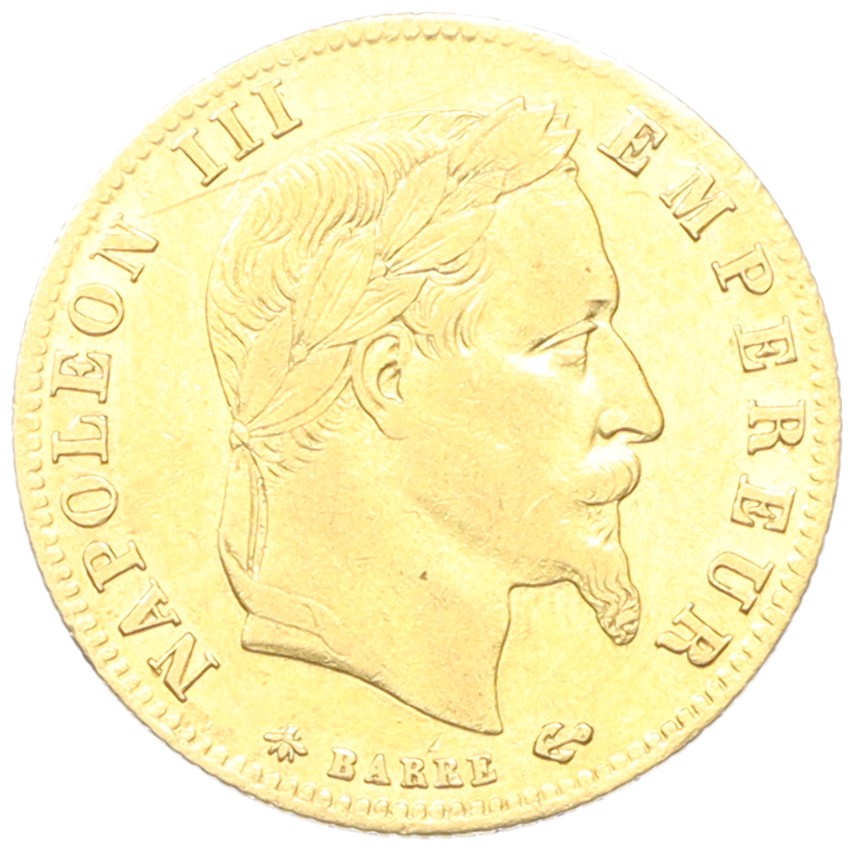 5 франков 1867 года А Франция — Фото №2