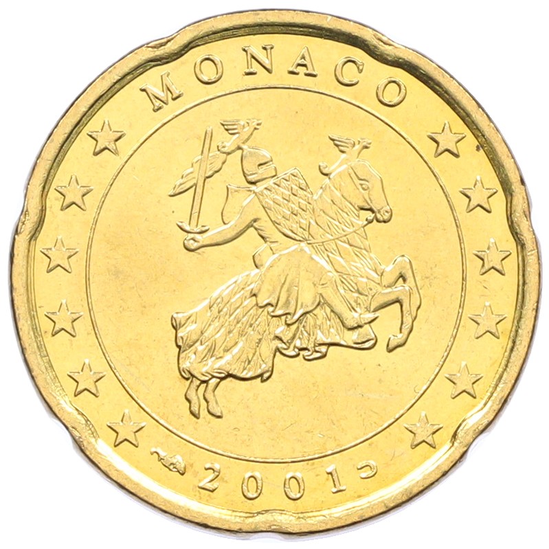 20 евроцентов 2001 года Монако — Фото №1