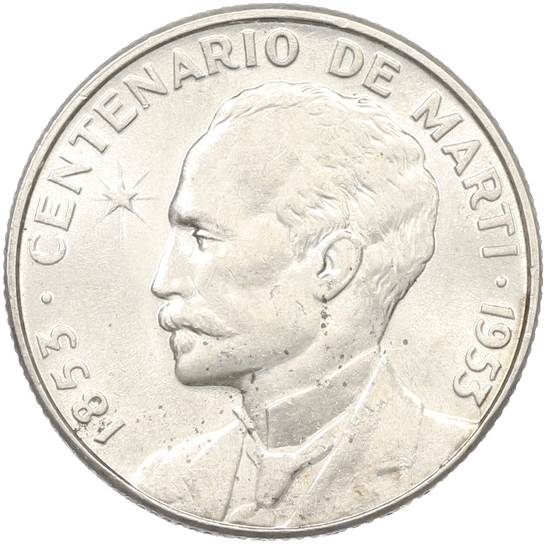 25 сентаво 1953 года Куба «100 лет со дня рождения Хосе Марти» — Фото №1