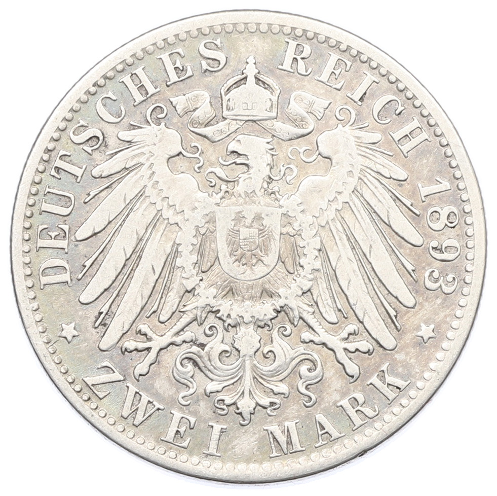 2 марки 1893 года Германия (Бавария) — Фото №2