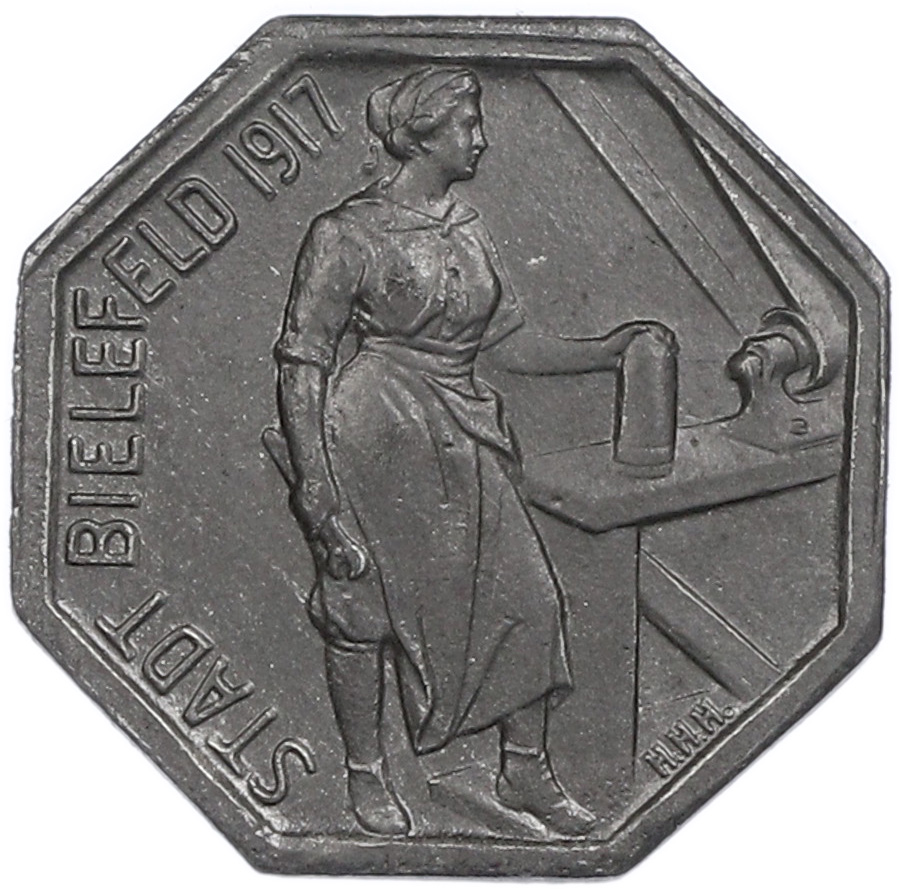 5 пфеннигов 1917 года Германия — город Билефельд (Нотгельд) — Фото №1