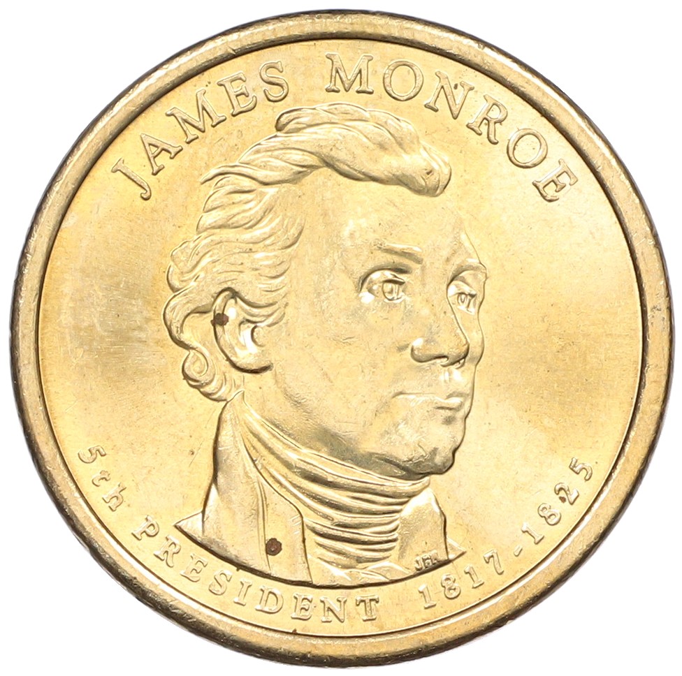 1 доллар 2008 года (Р) США «5-й президент США Джеймс Монро» — Фото №1