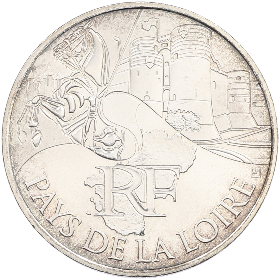 10 евро 2011 года Франция «Регионы Франции — Земли Луары» — Фото №1