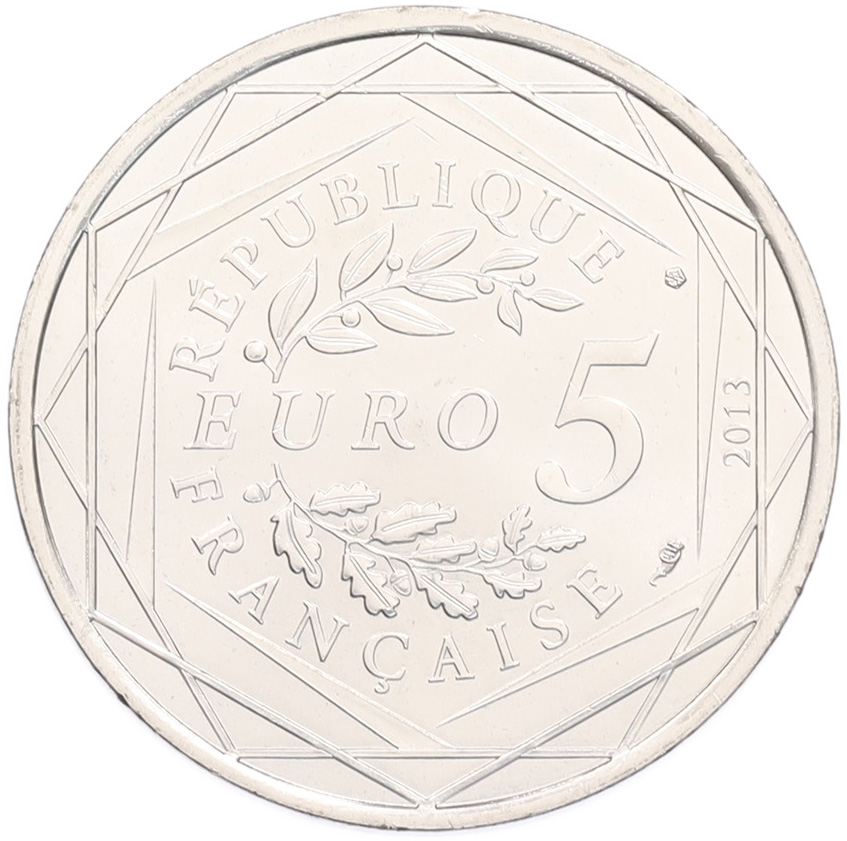 5 евро 2013 года Франция «Братство» — Фото №2
