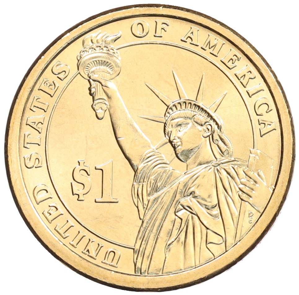 1 доллар 2007 года Р США «4-й президент США Джеймс Мэдисон» — Фото №2