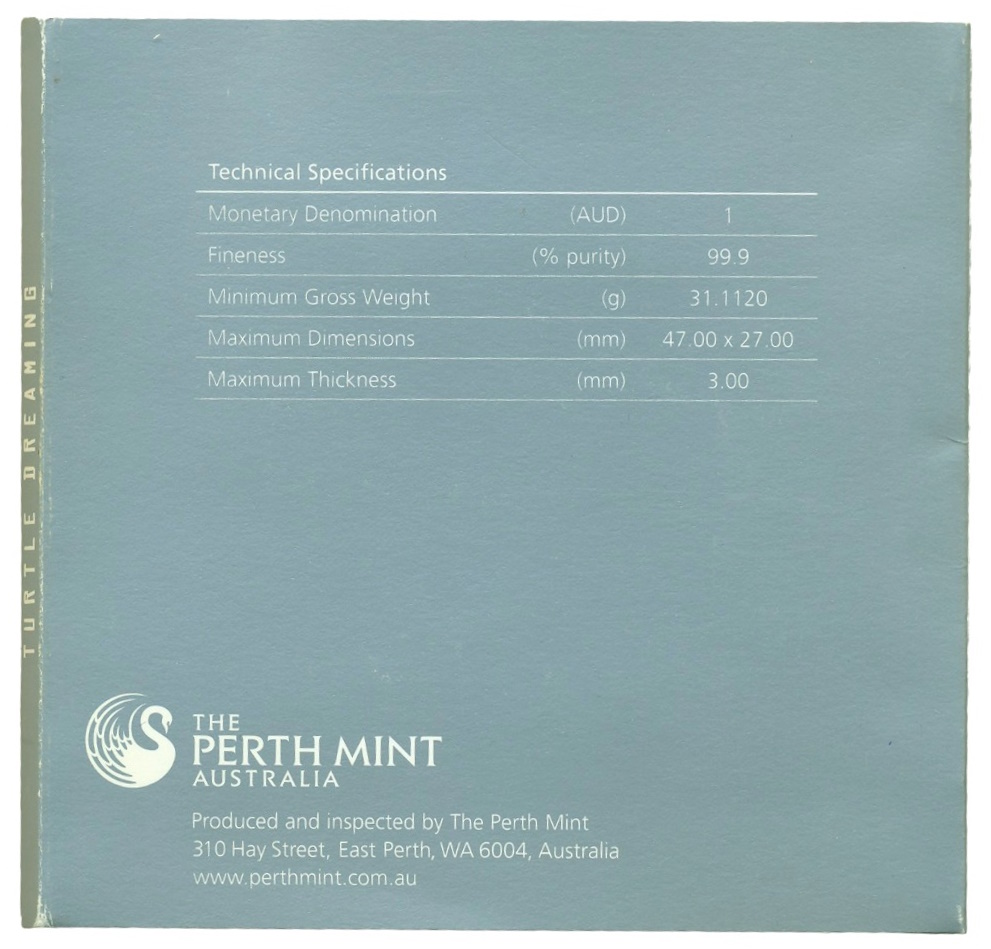 1 доллар 2008 года Австралия «Черепаший сон» — Фото №5