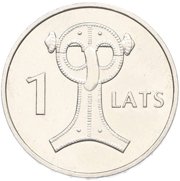 1 лат 2007 года Латвия «Стилизированая сова» — Фото №1