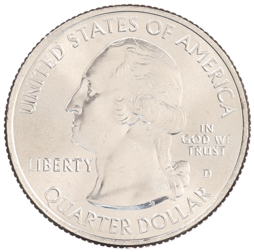 1/4 доллара (25 центов) 2019 года D США «Национальные парки — №47 Американский Мемориальный Парк» — Фото №2