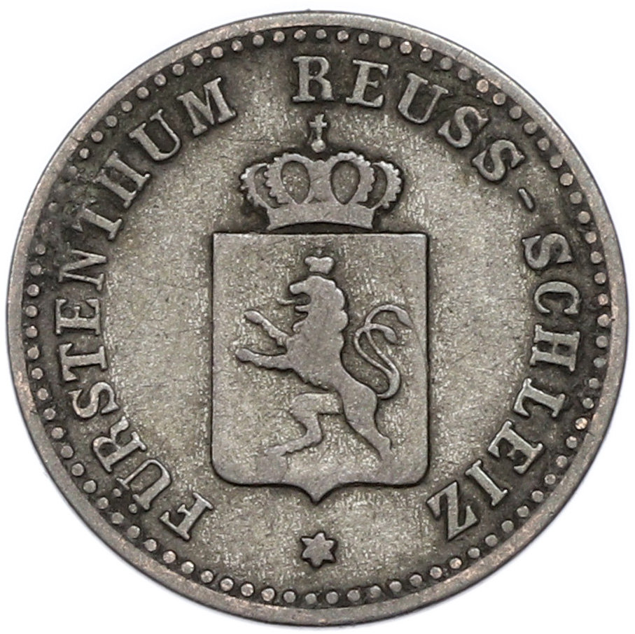 1 серебряяный грош 1844 года A Рейсс-Шлейц — Фото №2