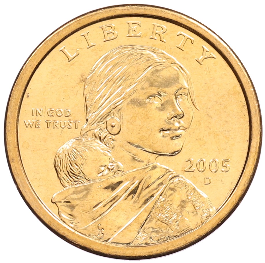 1 доллар 2005 года D США Сакагавея «Парящий орел» — Фото №1