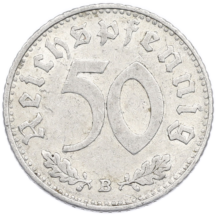 50 рейхспфеннигов 1939 года B Германия — Фото №2