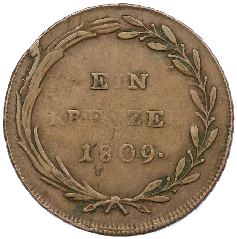 1 крейцер 1809 года Тироль — Фото №2
