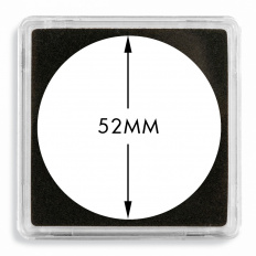 Квадратная капсула "QUADRUM XL" для монет диаметром 52 мм (упаковка 5 штук), LEUCHTTURM, 341171 — Фото №1