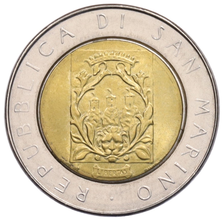 500 лир 1988 года Сан-Марино «Укрепления Сан-Марино» — Фото №2