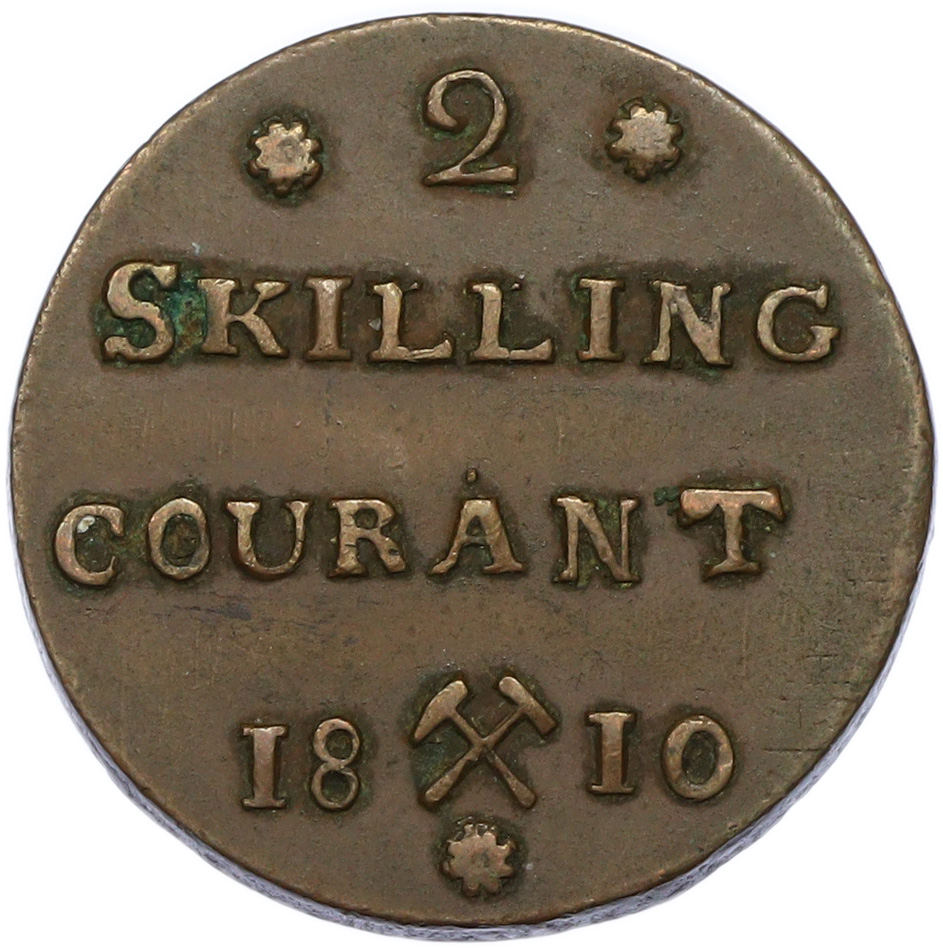 2 скиллинга 1810 года Норвегия — Фото №1