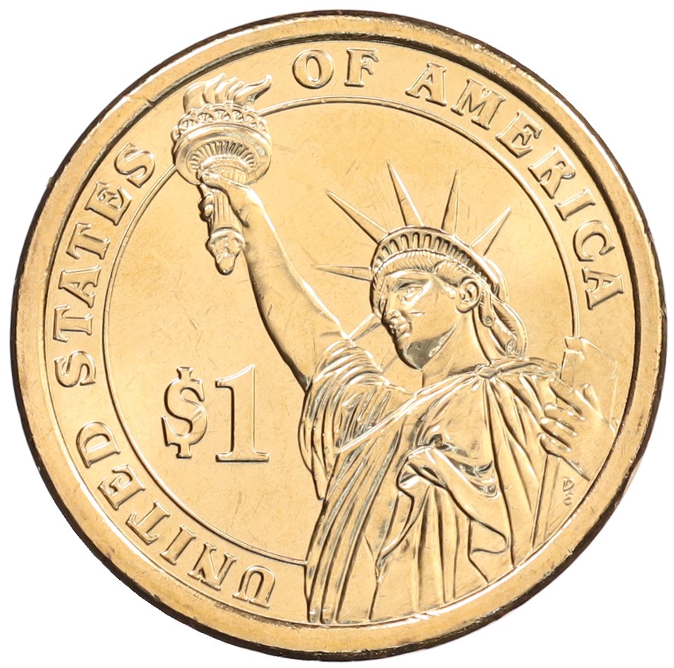 1 доллар 2009 года D США «10-й президент США Джон Тайлер» — Фото №2