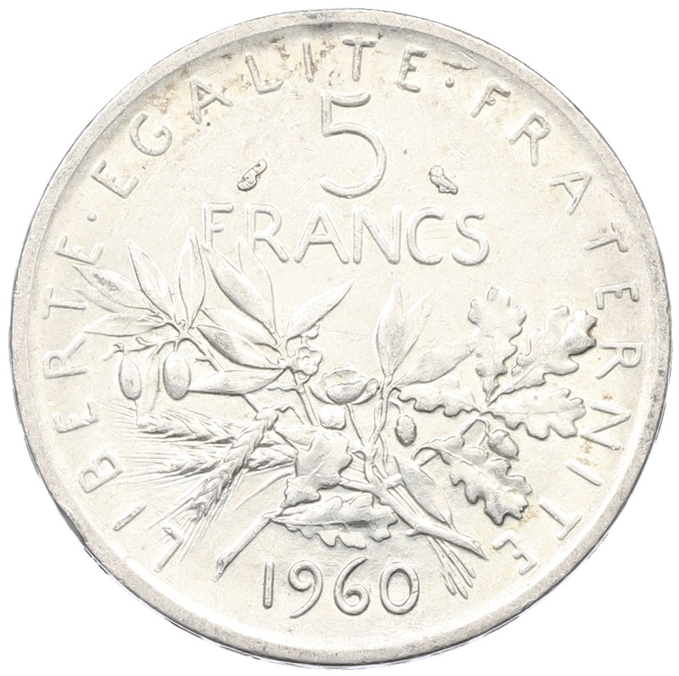 5 франков 1960 года Франция — Фото №1
