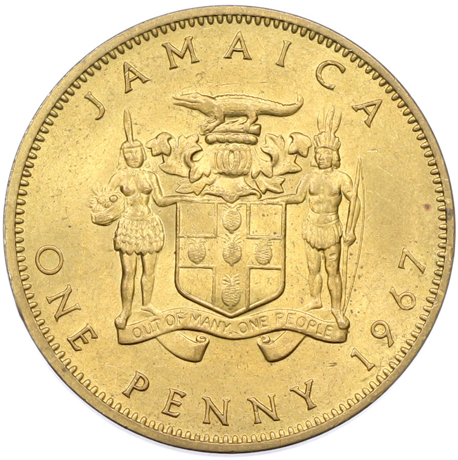 1 пенни 1967 года Британская Ямайка — Фото №1
