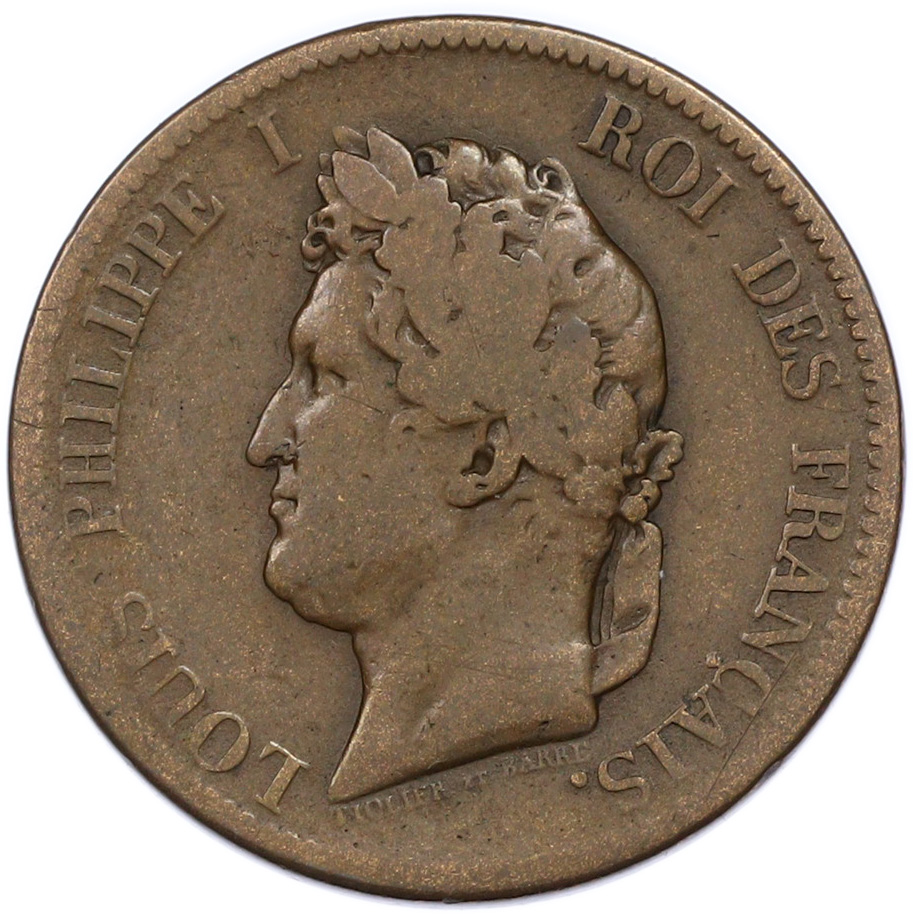 5 сантимов 1839 года Французские колонии (Французская Вест-Индия) — Фото №2