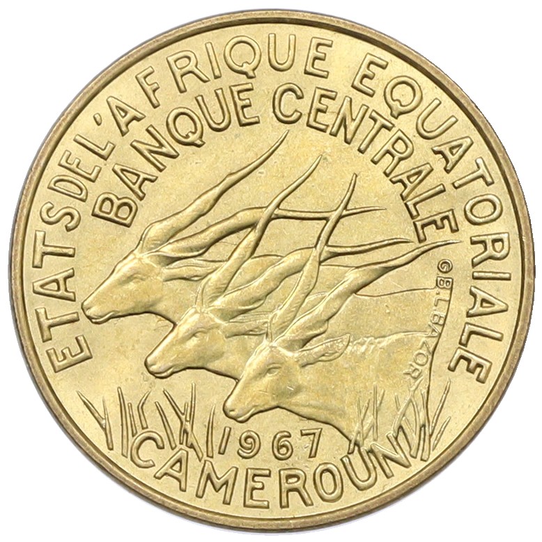 10 франков 1967 года Экваториальная Африка (Камерун) — Фото №1