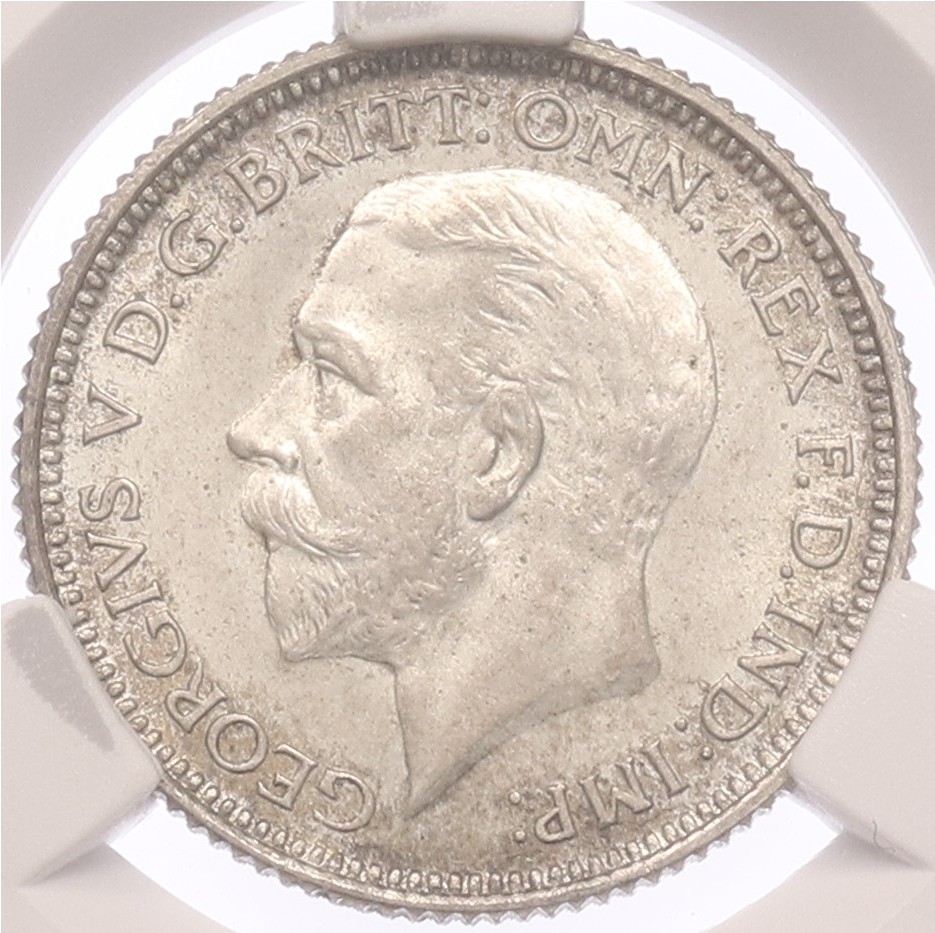 6 пенсов 1927 года Великобритания — в слабе CPRC (PF64) — Фото №2