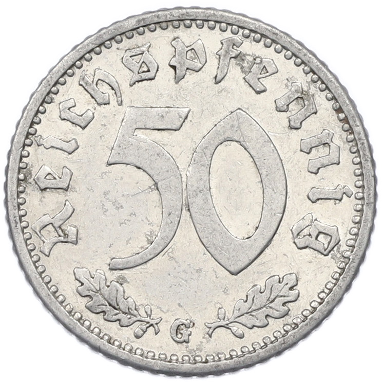 50 рейхспфеннигов 1935 года G Германия — Фото №2