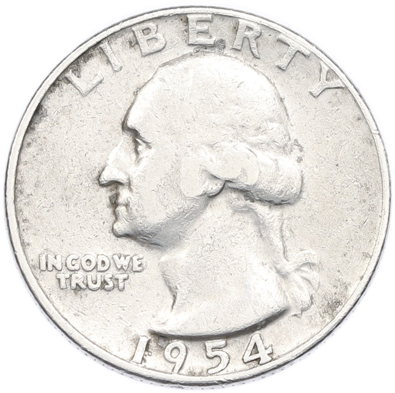 1/4 доллара (25 центов) 1954 года США — Фото №1