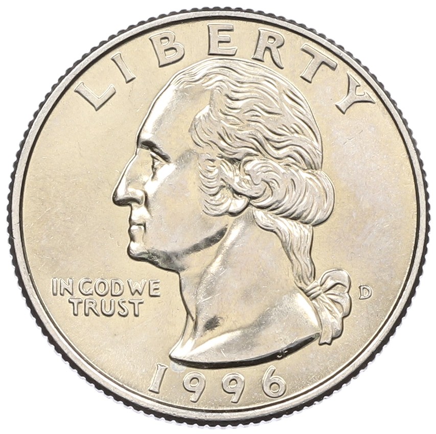 1/4 доллара (25 центов) 1996 года D США — Фото №1