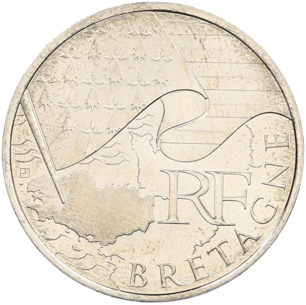 10 евро 2010 года Франция «Регионы Франции — Бретань» — Фото №1