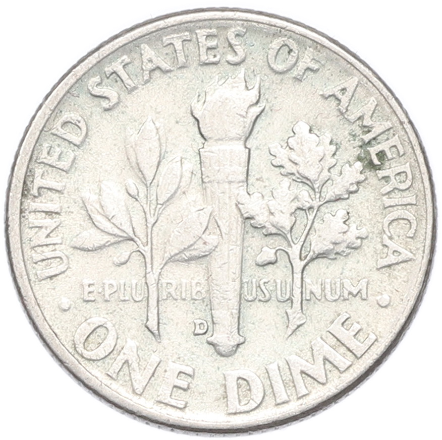 1 дайм (10 центов) 1958 года D США — Фото №2