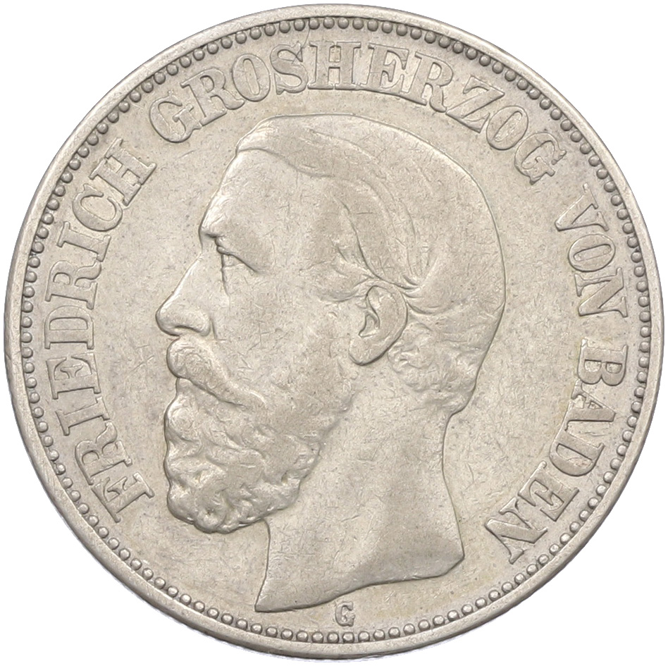 2 марки 1899 года G Германия (Баден) — Фото №1