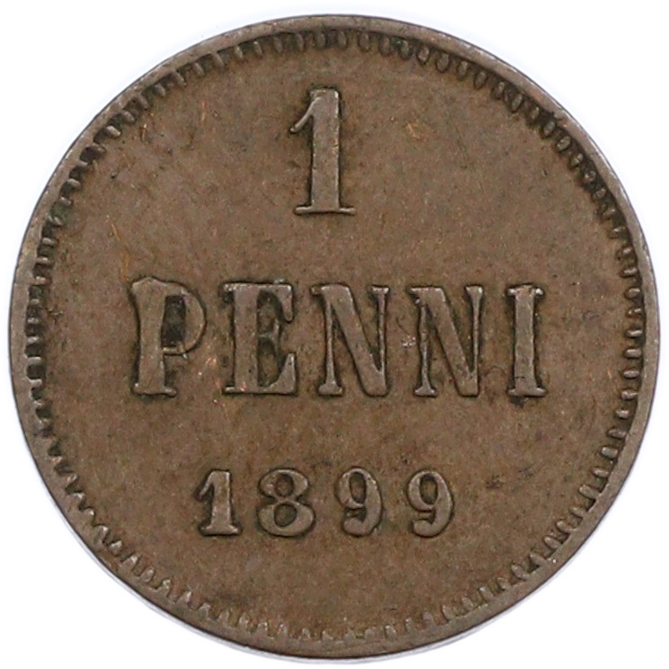 1 пенни 1899 года Русская Финляндия — Фото №1
