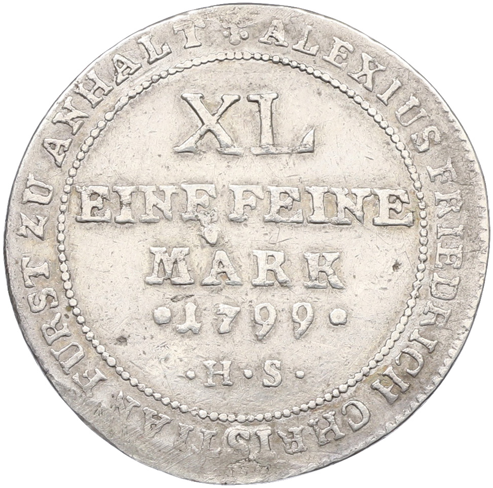 1/3 талера 1799 года Ангальт-Бернбург — Фото №2