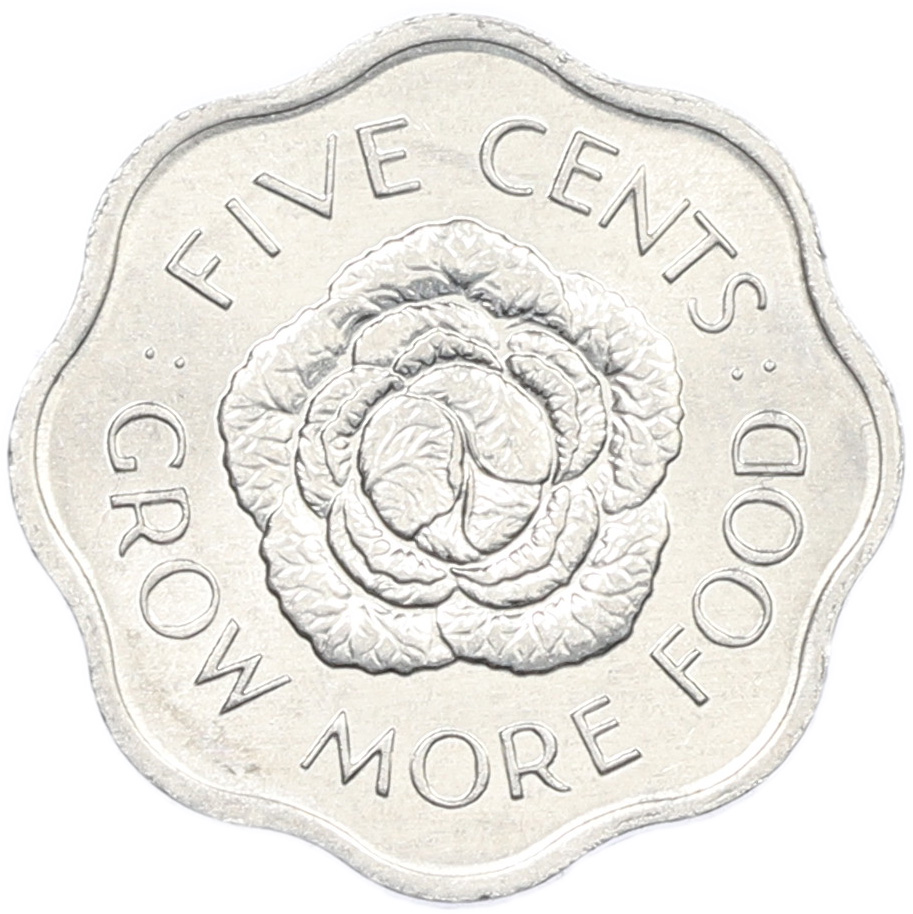 5 центов 1975 года Сейшелы «ФАО — Выращивайте больше еды» — Фото №1