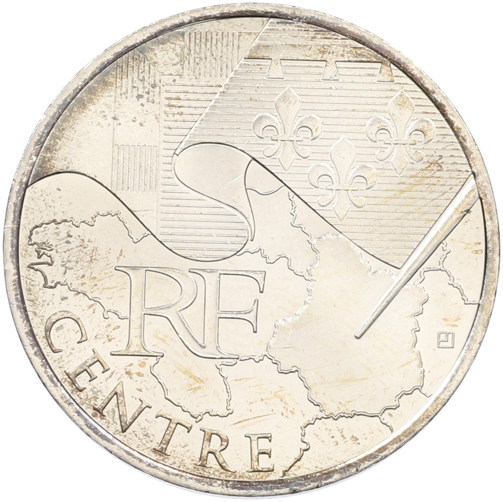 10 евро 2010 года Франция «Регионы Франции — Центр» — Фото №1