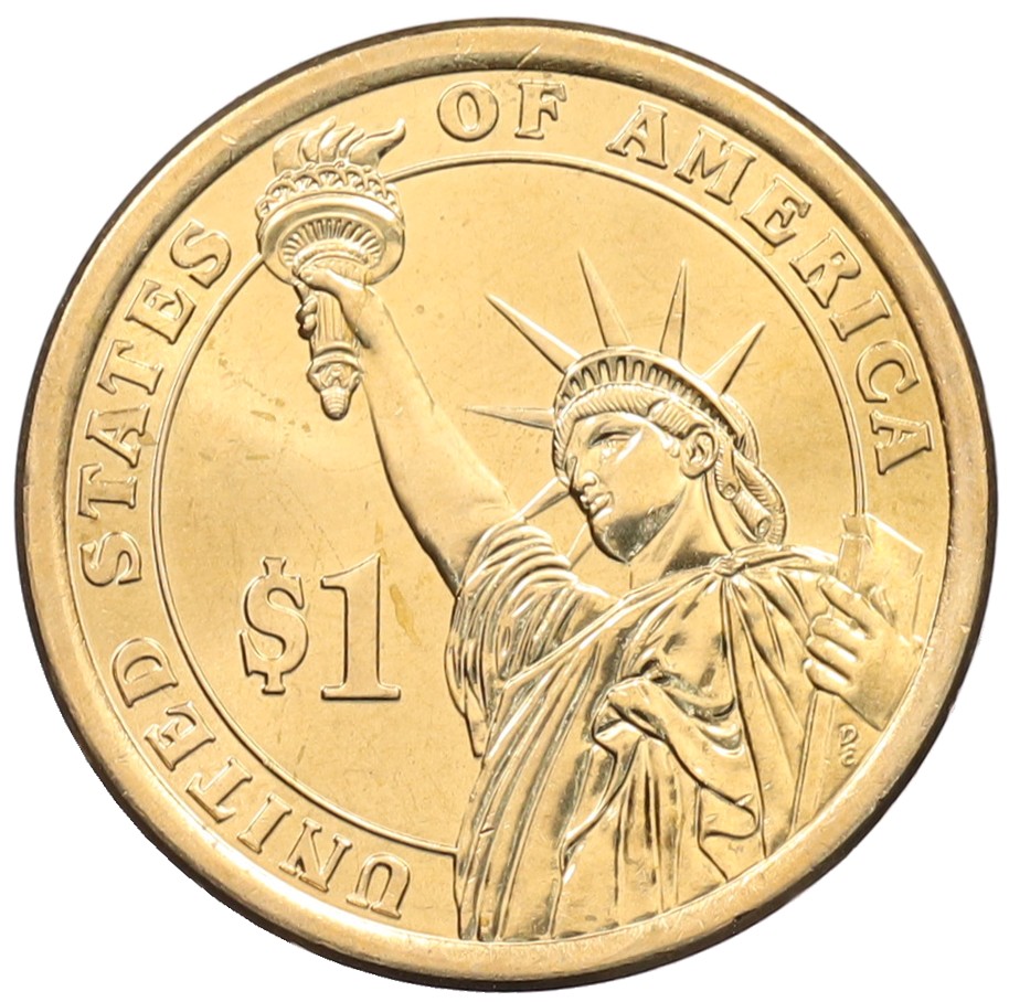 1 доллар 2015 года (D) США «36-й президент США Линдон Джонсон» — Фото №2