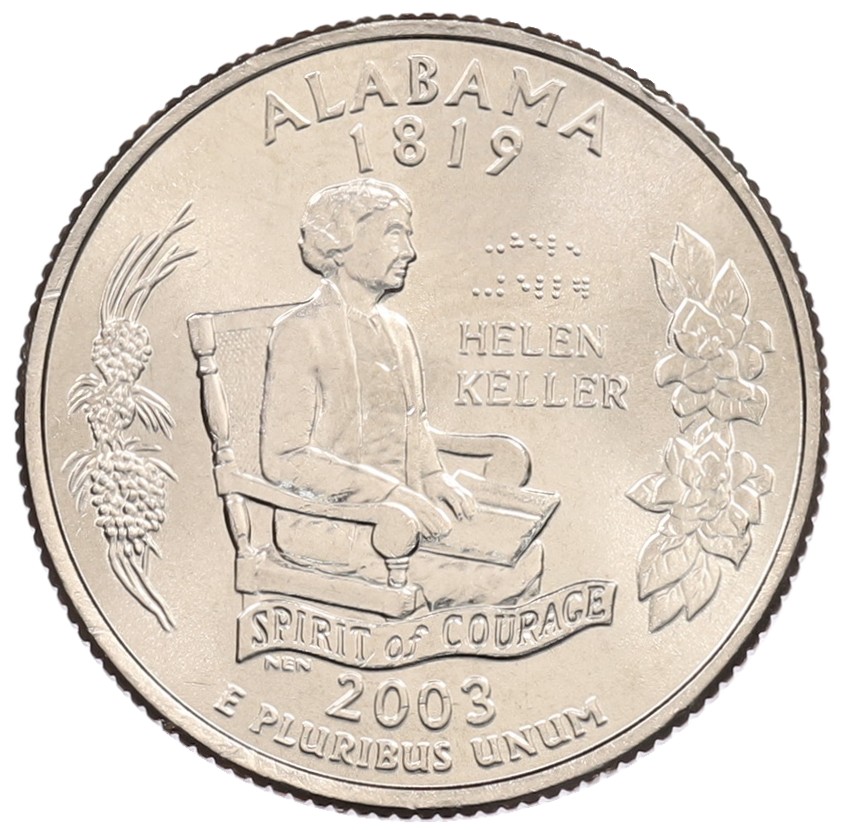 1/4 доллара (25 центов) 2003 года D США «Штаты и территории — Алабама» — Фото №1