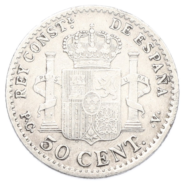50 сентимо 1904 (10) года Испания — Фото №2