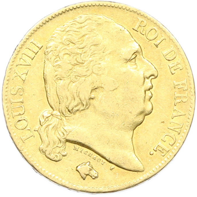20 франков 1818 года A Франция — Фото №2