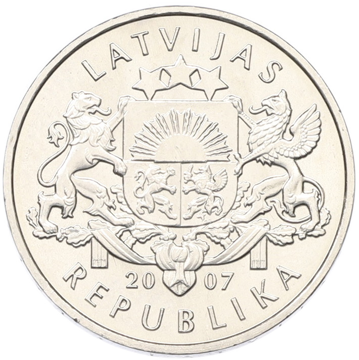 1 лат 2007 года Латвия «Снеговик» — Фото №2